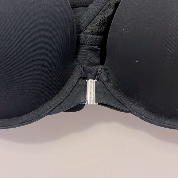 Cacique front closure cotton push-up plunge bra with criss-cross straps size 44C - Picture 3 of 6